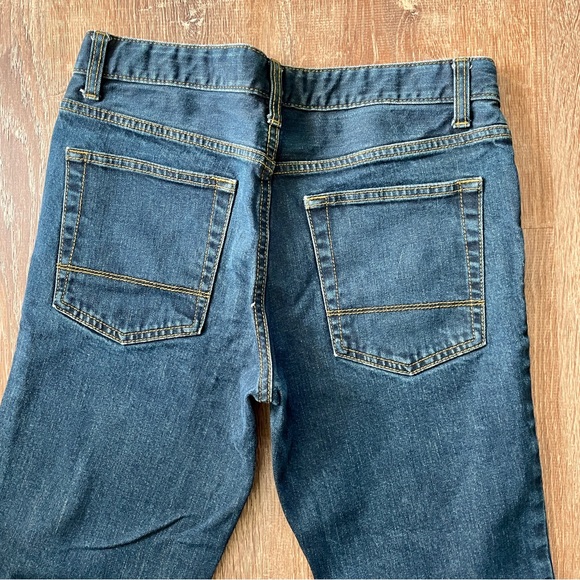 Cat & Jack Kids' Dark Blue Denim Straight Leg Jeans 16 - Picture 4 of 6